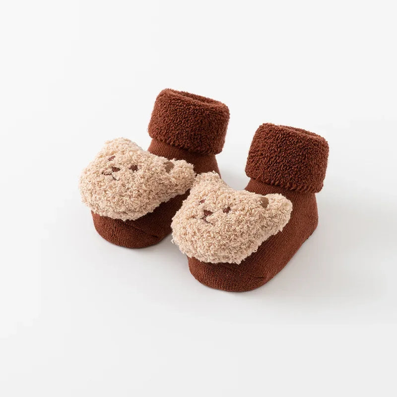 Plush Newborn Bear Socks