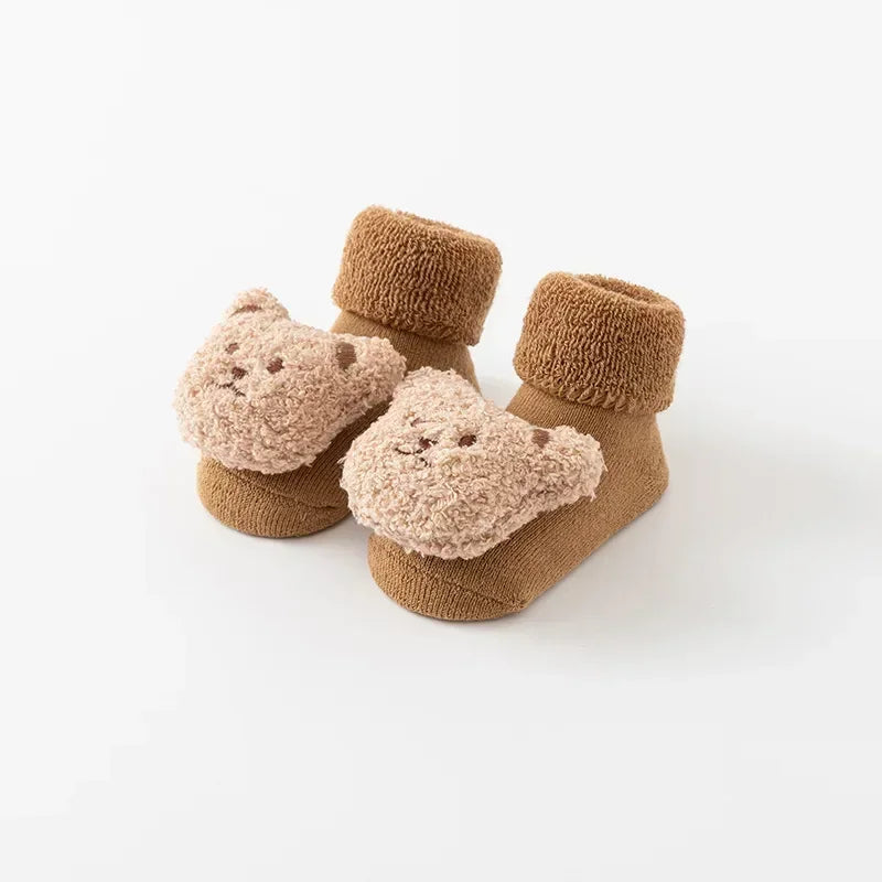 Plush Newborn Bear Socks