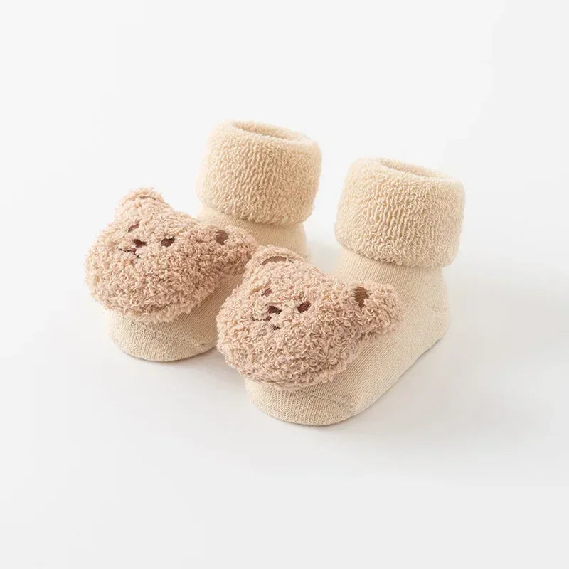 Plush Newborn Bear Socks