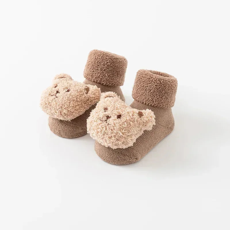 Plush Newborn Bear Socks